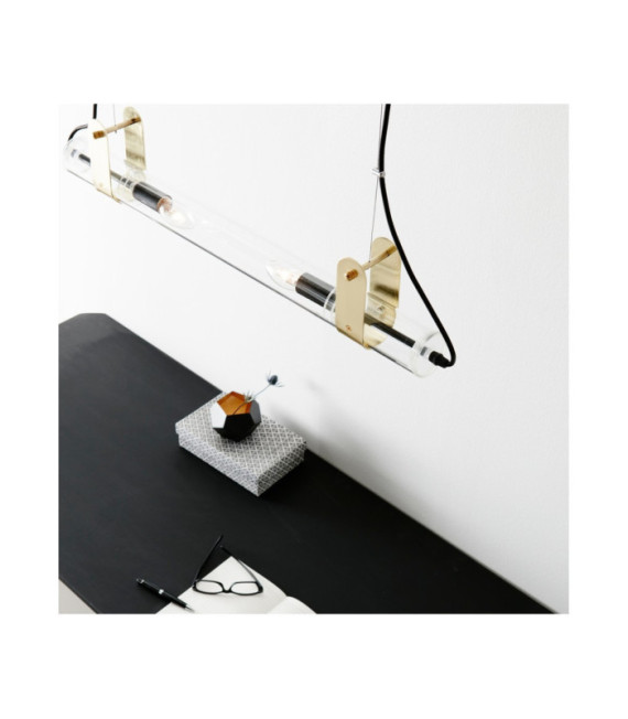 Lampadario Winston in metallo ottone