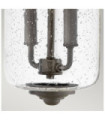 Hinkley Outdoor Wall Sconce Clear Seeded Glass, Weather Resistant Composite, Oil Rubbed Bronze