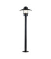 Lampe sur pied extérieur Klampenborg Verre transparent,acier inoxydable 304 Noir