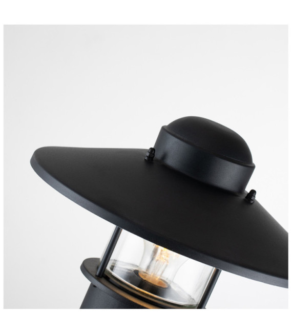 Klampenborg lámpara de pie para exterior Vidrio transparente, acero inoxidable 304 Negro