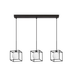 Lingotto Metall-Pendelleuchte Messing, mattschwarz