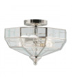 plafonnier ventilateur vintage 2 ampoules e27 max 60w brun patiné