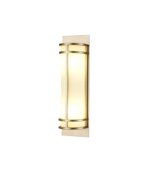 Fusion Wandleuchte aus Opalglas, Stahl, lackiertem Naturmessing
