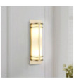 Applique murale Fusion Verre Opale,Acier Laiton naturel peint