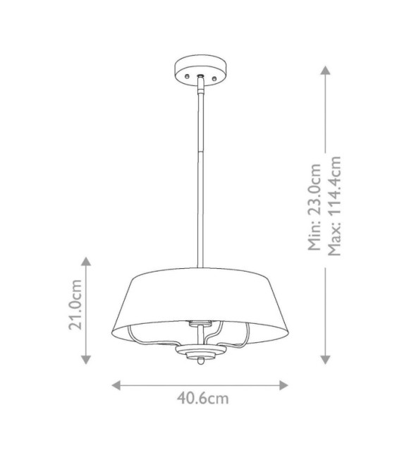 Luella Pendant Light Black Steel, Brass
