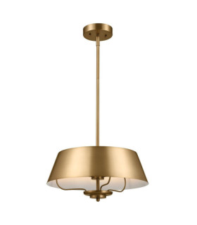 Lampada a sospensione Luella Acciaio Ottone naturale spazzolato