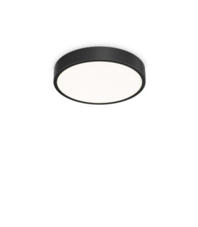 LED-Deckenleuchte Ray aus schwarzem Kunststoff
