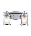 Kichler wall light Steel, transparent grained glass Polished chrome