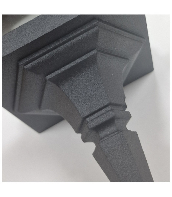Lámpara colgante de exterior Chapel Vidrio transparente, aluminio fundido Negro
