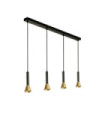Signal pendant light Mild steel Gold, Black