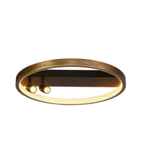 LED-Deckenleuchte Grace Baustahl, Aluminium, Acryl Gold, Schwarz