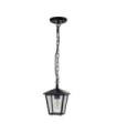 Suspension extérieur Hinkley Aluminium,laiton,verre grainé transparent Noir