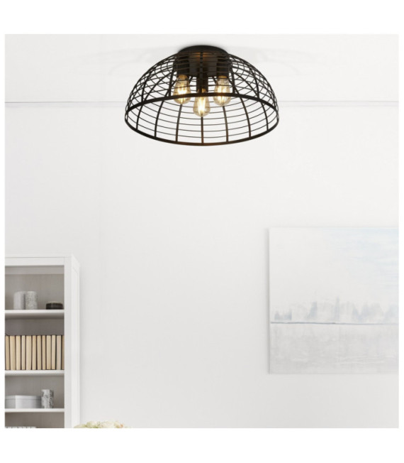 Plafonnier Vision Acier doux Noir mat