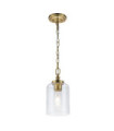 Suspension Feiss Verre transparent,acier Laiton bruni