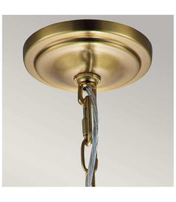 Suspension Feiss Verre transparent,acier Laiton bruni