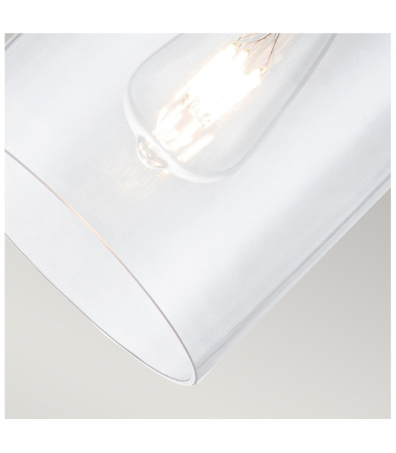 Feiss pendant light Transparent glass, steel Burnished brass