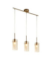 Duo pendant light Mild steel, glass Brass