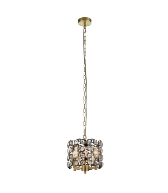 Iris pendant light Mild steel, glass Brass