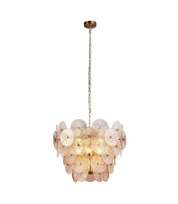 Lampada a sospensione Wagon Acciaio dolce, vetro Bronzo