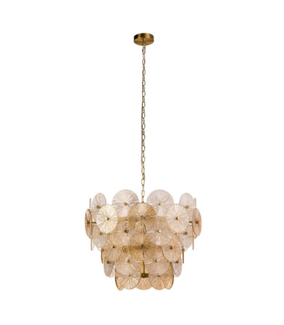Wagon pendant light Mild steel, glass Bronze