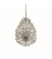 Peacock pendant light Mild steel Chrome, clear