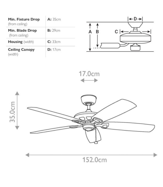 Ventilator aus Kevlar-Aluminium, mattweiß