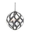 Quoizel pendant light Opal engraved glass, Old Black steel