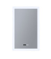 Bathroom Mirror Rectangle Mild Steel, Clear Glass, White