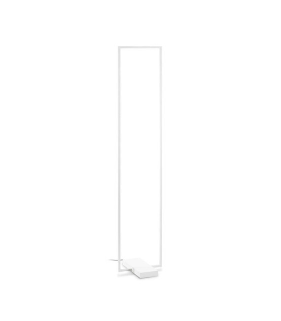 Lampada da Terra a LED Struttura in Metallo, Plastica Bianca