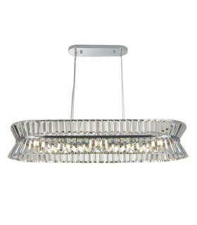 Uptown pendant light Mild steel, Clear glass, chrome