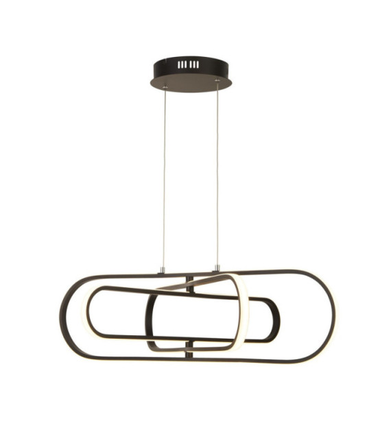 Lámpara colgante LED Clip Acero dulce Blanco, negro mate