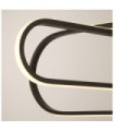 Suspension LED Clip Acier doux Blanc, noir mat