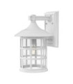 Hinkley Outdoor Wall Light Clear Seeded Glass, Weather Resistant Composite, Textured White