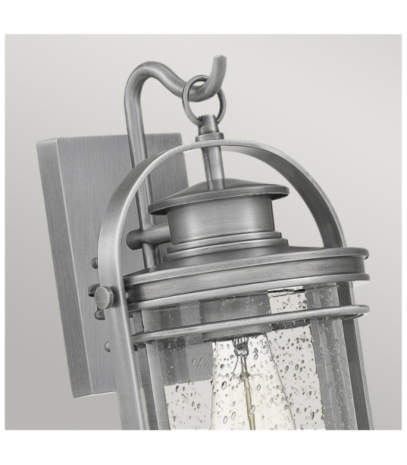 Lampada da parete per esterni Quoizel Alluminio, acciaio, vetro granulato trasparente Alluminio industriale
