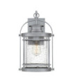 Quoizel exterior wall light Aluminum, steel, transparent grained glass Industrial aluminum