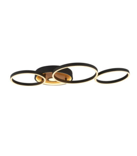 Plafonnier LED Curio Acier doux,silicium Noir,Marron