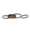 Curio LED ceiling light Mild steel, silicon Black, Brown