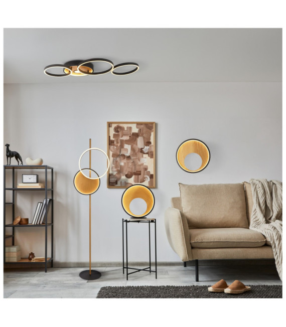 Curio LED ceiling light Mild steel, silicon Black, Brown