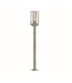 Box outdoor floor lamp Mild steel Silver, Clear