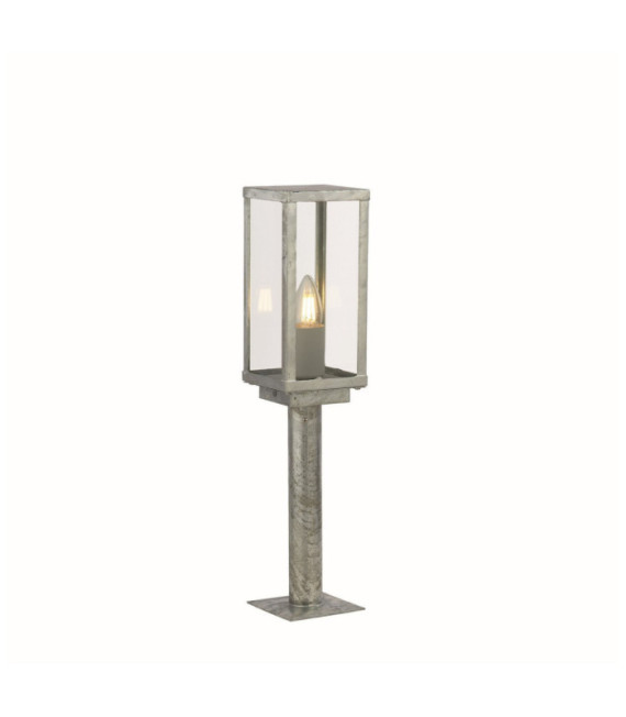 Lampe sur pied extérieur Box Acier doux Argent, Clair
