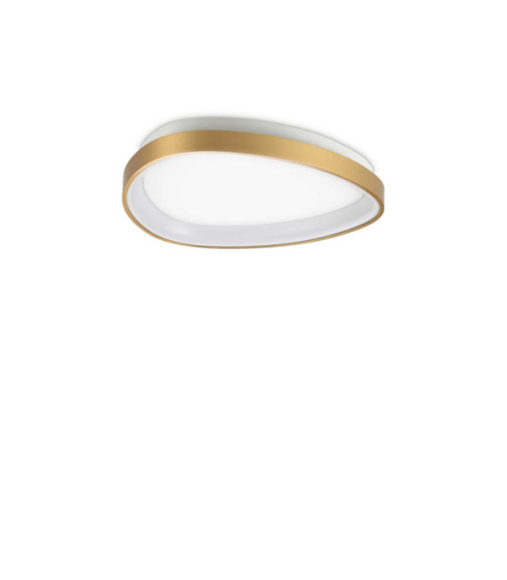 Plafoniera LED Gemini Metallo, Plastica Ottone
