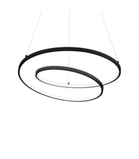 OZ LED pendant light Metal, Black plastic
