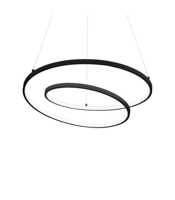 OZ Lámpara colgante LED Metal, Plástico negro