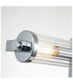 Wall light Bathroom Kichler Steel, transparent fluted glass Polished chrome