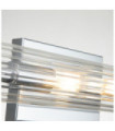 Applique murale Salle de bains Kichler Acier,verre cannelé transparent Chrome poli