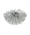 Sunburst Ceiling Light Mild Steel, Clear Glass, Chrome