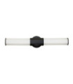 Wall light Bathroom Hinkley Steel, opal frosted glass Matt black