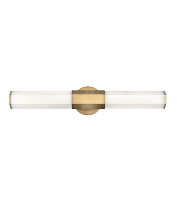 Lampada da parete Bagno Hinkley Acciaio, vetro satinato opalino Ottone Heritage