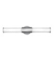 Wall light Bathroom Hinkley Steel, opal frosted glass Polished chrome