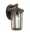 Kichler exterior wall light Aluminum, transparent grained glass Old Bronze